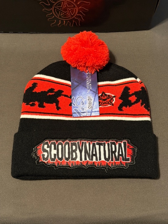 Other - Supernatural Scoobynatural black & red beanie